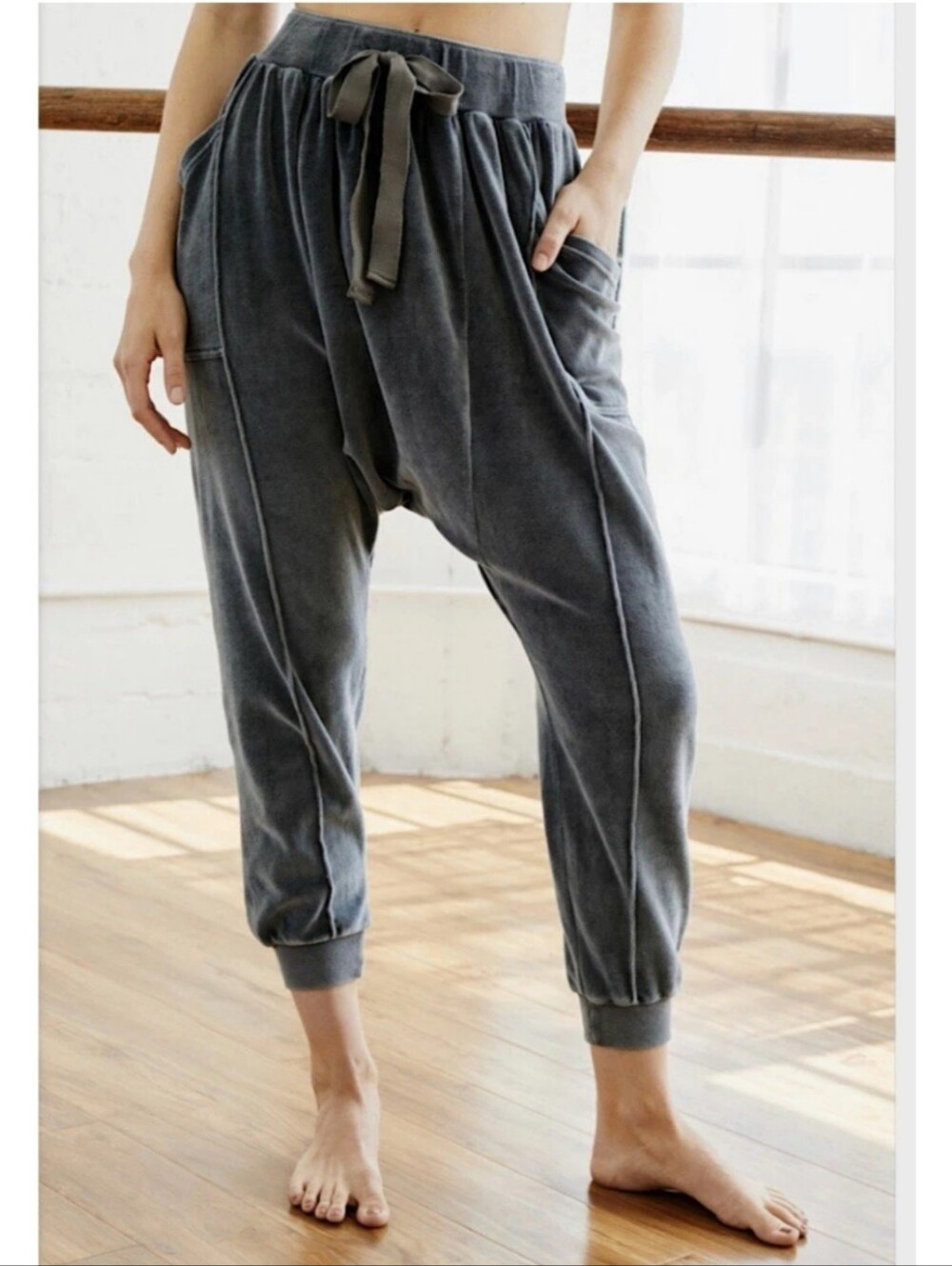 🆕️ FP Movement by FP in The Slick of it Harem Carbon MD Pants Boho Yoga Small